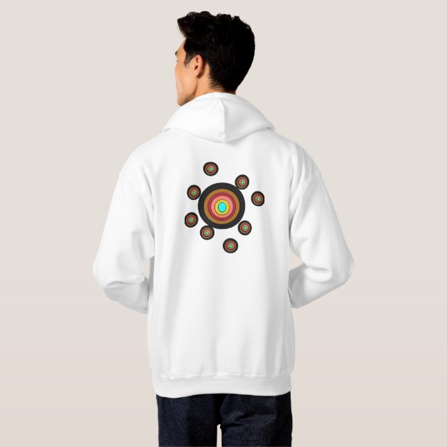 Modern geometrisk tröja – djärva mönster för alla hoodie (Hel baksida)