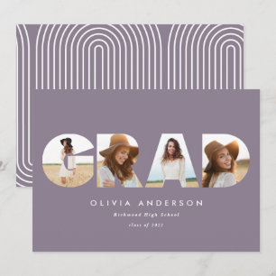 Modern geometrisk typografi flerbilder examenscere