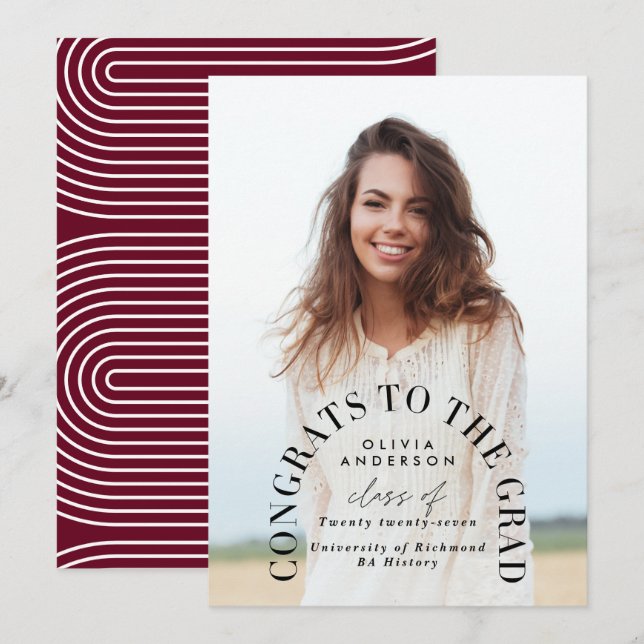 Modern geometrisk typografi, fotomarch studenten (Fram/baksida)