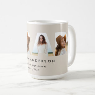 Modern geometrisk typografi, fotomarch studenten kaffemugg