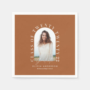 Modern geometrisk typografi, fotomarch studenten pappersservett