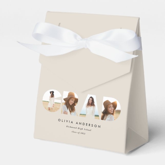 Modern geometrisk typografi, fotomarch studenten presentaskar (Framsidan Sidan)