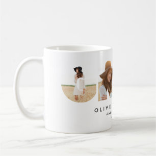 Modern geometrisk typografi med flera foto student kaffemugg