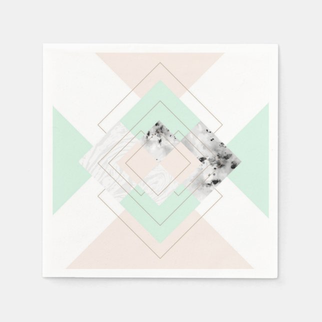 Modern geometrisk utformning i Stil Pappersservett (Framsidan)