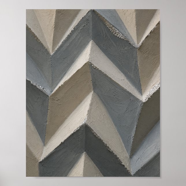 Modern geometrisk väggkonst | Neutral grå beige (Framsidan)
