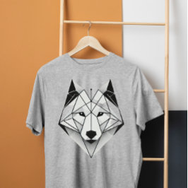 modern geometrisk varg t shirt
