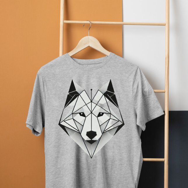 modern geometrisk varg t shirt (Skapare uppladdad)