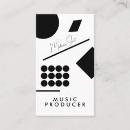 Modern Geometriska Former Hologram Musikproducent Visitkort