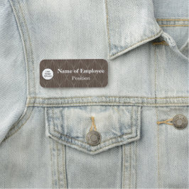 Modern Geometry Brown Shop Namnbricka