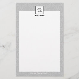 Modern Geometry Mönster Grått Black Flygblad