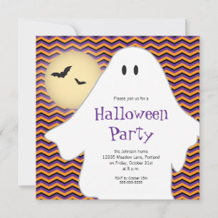 Modern Ghost Halloween fest Inbjudningar