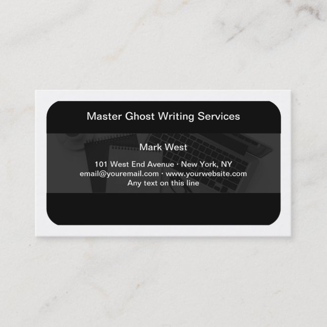 Modern Ghost Writing Services  Visitkort (Framsida)