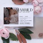 Modern gift 4 fotobröllopsmottagning Party Inbjudningar<br><div class="desc">Vet du vad? 🥳 du inte tror på nyheterna i fantastisk! Vi har har något så coola att med dig - du ska kärlek! 💍 så, bild: Du har precis sagt det magiska "jag gör" 💑 och nu är det dags att sprida kärlek med vänner och fam. Men vi talar...</div>