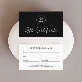 Modern Gift Certificate | Logo Business Name