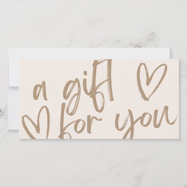 Modern gift-certifikatkupong (Framsida)