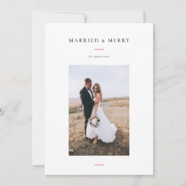 Modern Gift & Glad Jul Foto Julkort