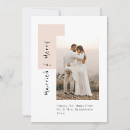 Modern gift och merry Photo Newlyed