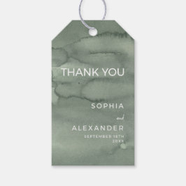 Modern Gift Tags Watercolor Wedding. Presentetikett
