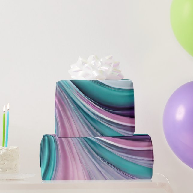 Modern "Gift Wrapping-Lila" och "Teal-" Presentpapper (Festgåvor)