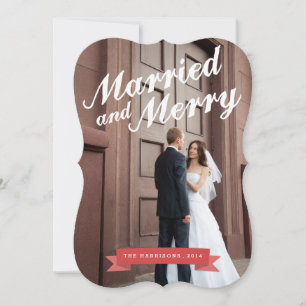 Modern gifts- och merry Helgdag Big Photo Card Julkort