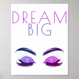 Modern, gigantisk, motiverande citattecken vit poster