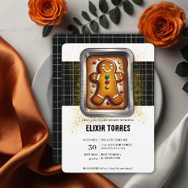 Modern gingerbröd i Pan Baby Shower Inbjudningar