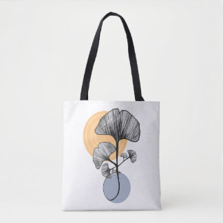 Modern Ginkgo-blad Botanisk Handväskor Tygkasse