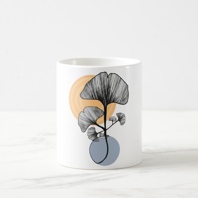 Modern Ginkgo-blad Botanisk Mugg (Center)
