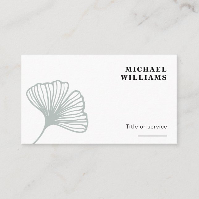 Modern Ginkgo Löv Visitkort (Framsida)