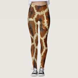 Modern Giraffe Skriv ut brunt Leggings