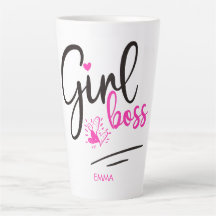 Modern Girl Chef Roligt Typography Rosa Black Hear