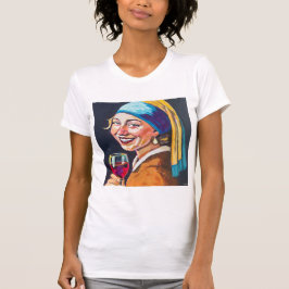 Modern Girl w/ a Pearl Earring - Vermeer Inspired T Shirt