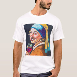 Modern Girl w/ a Pearl Earring - Vermeer Inspired T Shirt