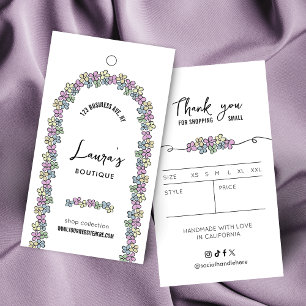 Modern Girly Blommigt Clothing Boutique Märkre Visitkort