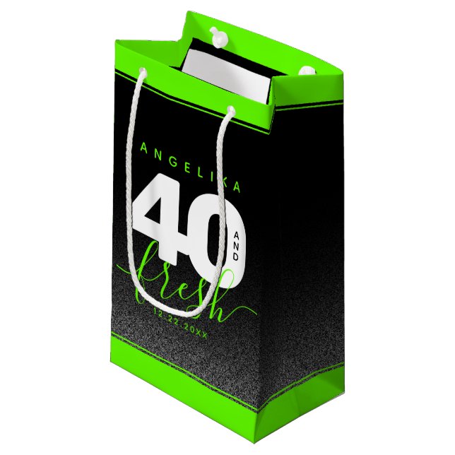 Modern Girly Bright-Grönt 40 och Färsk (Framsidan Vinklad)