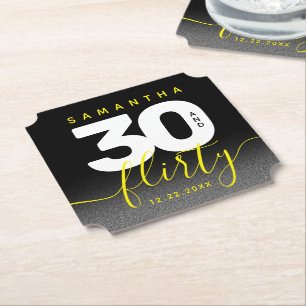 Modern Girly Bright Gult 30 och Flirty Underlägg Papper