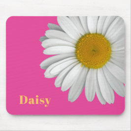Modern Girly Daisy Flower Namn Shock rosa Musmatta