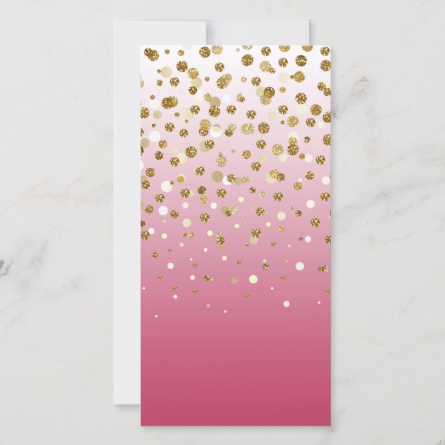 Modern Girly guld glitter konetti Rosa Gradient (Framsida)