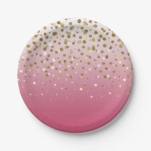 Modern Girly guld glitter konetti Rosa Gradient