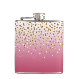 Modern Girly guld glitter konetti Rosa Gradient Fickplunta