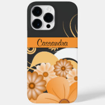 Modern Girly Ivory Guld Hibiscus Blommigt Swirls