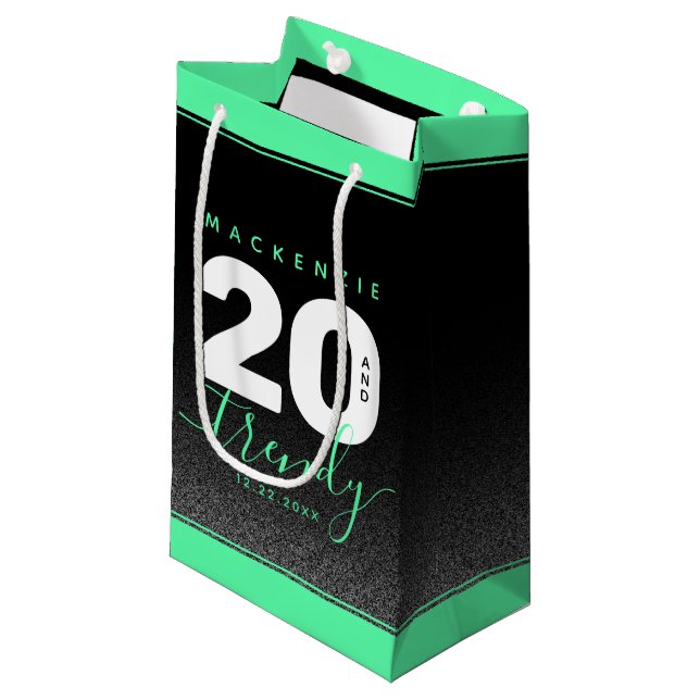 Modern Girly Mint Grönt 20 och Trendig (Framsidan Vinklad)