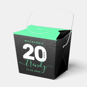 Modern Girly Mint Grönt 20 och Trendig Presentaskar