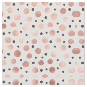 Modern Girly Ro Guld Black Polka dots Tyg