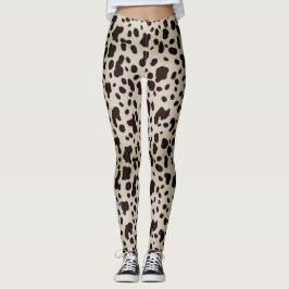 Modern Girly Rodeo Ombre Cow Animal Print Mönster Leggings