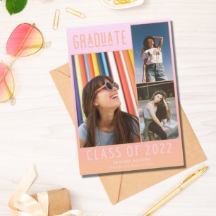 Modern Girly Rosa Girl Girl High School Studenten Meddelande