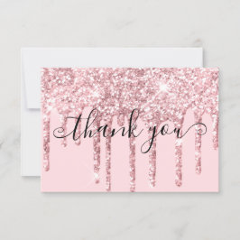 Modern Girly Rosa Glitter Drippings Promo Code Tack Kort