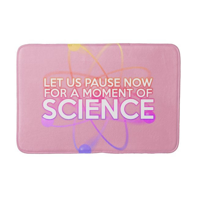 Modern Girly Rosa Science Coola Funny Quote Badrumsmatta (Framsidan)