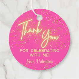 Modern Girly Shock rosa Neon Glow-Tack Gåvor Etiketter