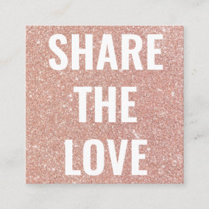 Modern Girly Trendig Rosa Glitter Rabattkort